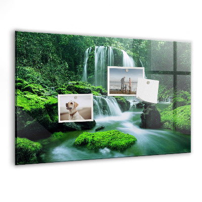 Memobord keuken Waterval tussen het mos