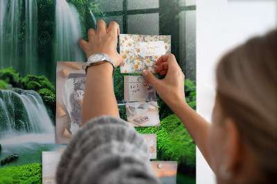 Memobord keuken Waterval tussen het mos