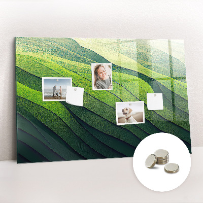 Magnet board Abstracte groene velden