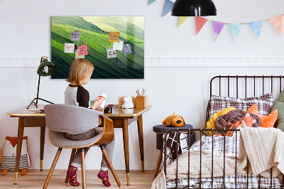 Magnet board Abstracte groene velden