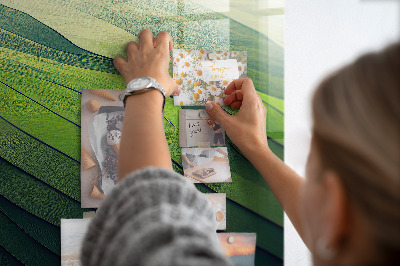 Magnet board Abstracte groene velden