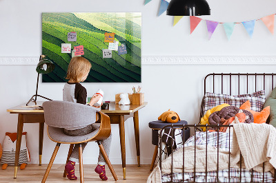 Magnet board Abstracte groene velden