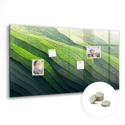 Magnet board Abstracte groene velden