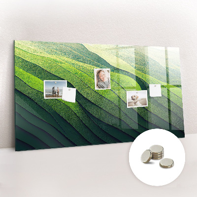 Magnet board Abstracte groene velden