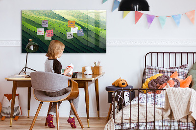 Magnet board Abstracte groene velden