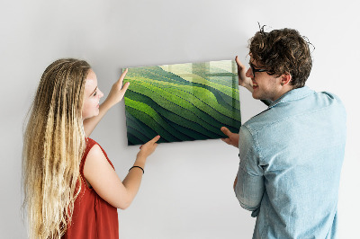 Magnet board Abstracte groene velden