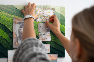 Magnet board Abstracte groene velden