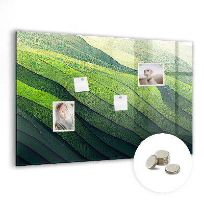 Magnet board Abstracte groene velden