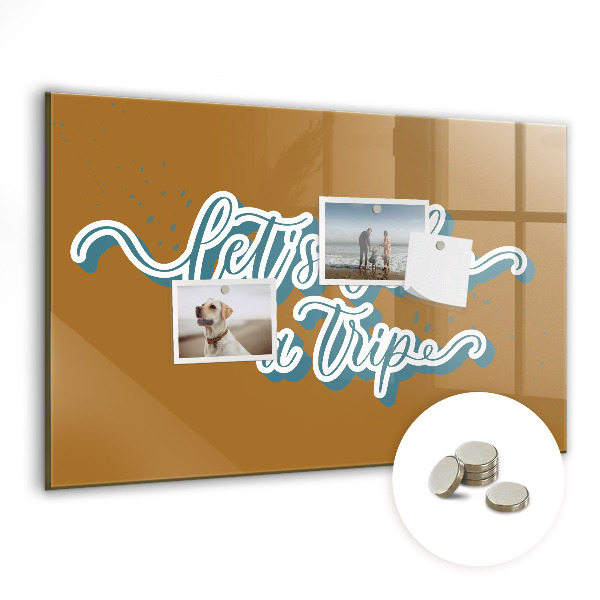 Memobord keuken Laten we op reis gaan