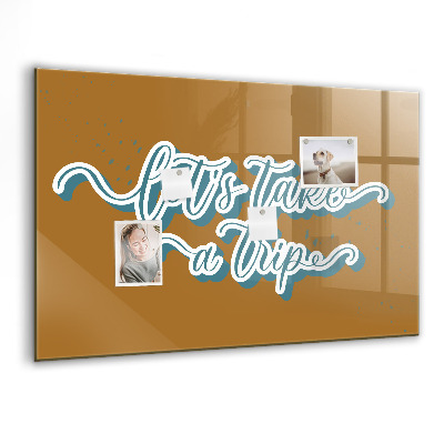 Memobord keuken Laten we op reis gaan