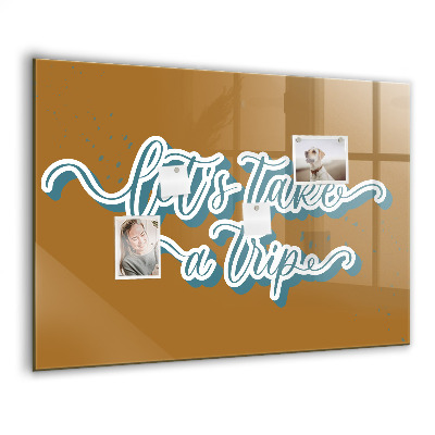 Memobord keuken Laten we op reis gaan