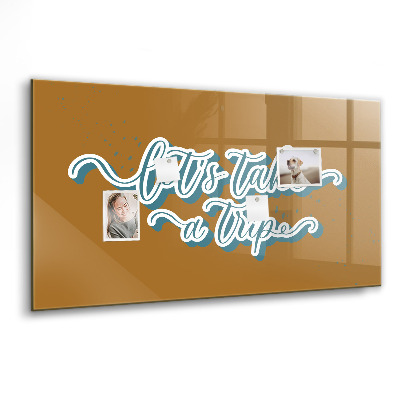 Memobord keuken Laten we op reis gaan