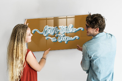 Memobord keuken Laten we op reis gaan