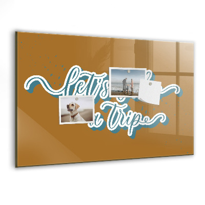 Memobord keuken Laten we op reis gaan