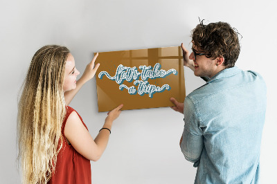 Memobord keuken Laten we op reis gaan