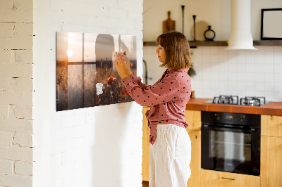Magnet board Zonsopgang op het veld