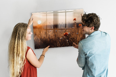 Magnet board Zonsopgang op het veld