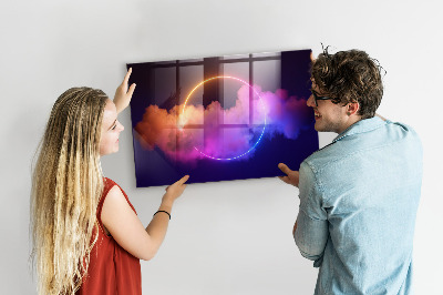 Magnetisch wandbord 3D-rookabstractie