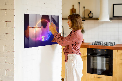 Magnetisch wandbord 3D-rookabstractie