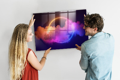 Magnetisch wandbord 3D-rookabstractie