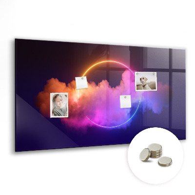 Magnetisch wandbord 3D-rookabstractie