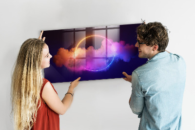 Magnetisch wandbord 3D-rookabstractie