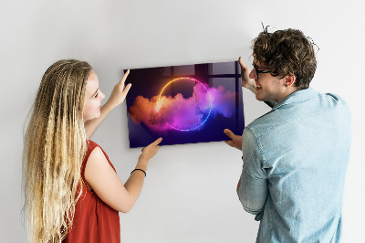 Magnetisch wandbord 3D-rookabstractie