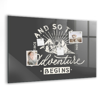 Memobord keuken Avontuur citaat