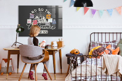 Memobord keuken Avontuur citaat