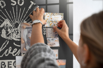 Memobord keuken Avontuur citaat