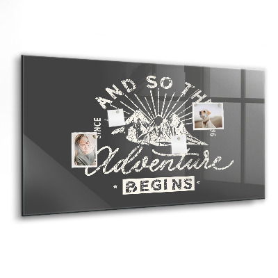 Memobord keuken Avontuur citaat