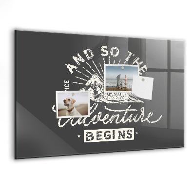 Memobord keuken Avontuur citaat