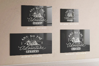 Memobord keuken Avontuur citaat