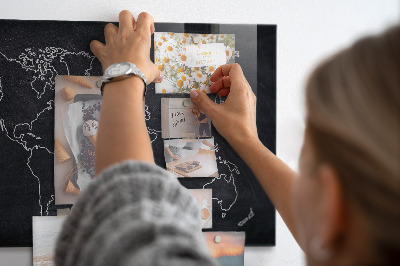 Memobord keuken Overzicht van de wereldkaart