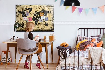 Magnetisch wandbord Vintage wereldkaart