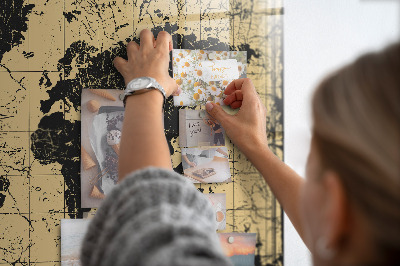 Magnetisch wandbord Vintage wereldkaart