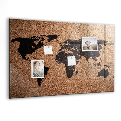 Magnet board Wereldkaart