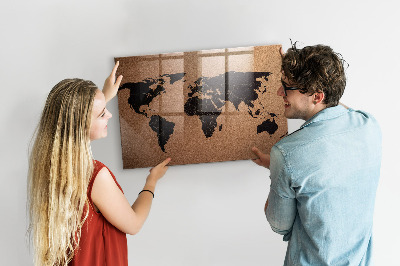 Magnet board Wereldkaart