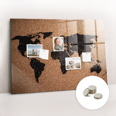 Magnet board Wereldkaart