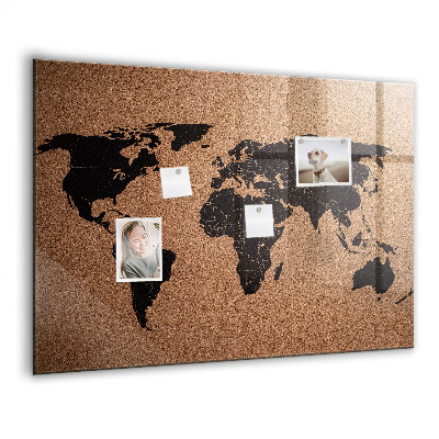 Magnet board Wereldkaart