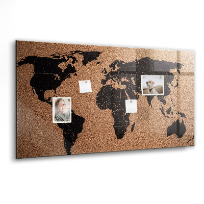 Magnet board Wereldkaart
