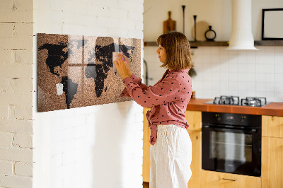 Magnet board Wereldkaart