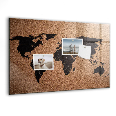 Magnet board Wereldkaart