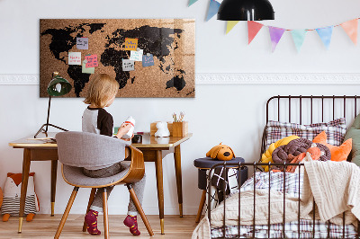 Magnet board Wereldkaart