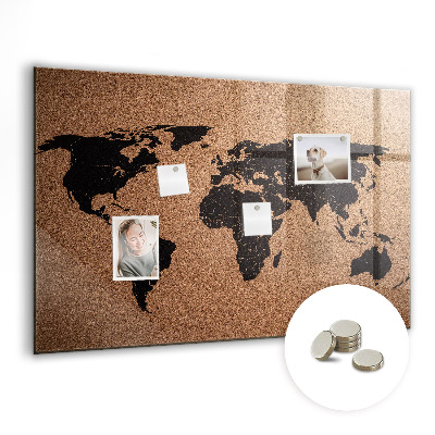 Magnet board Wereldkaart