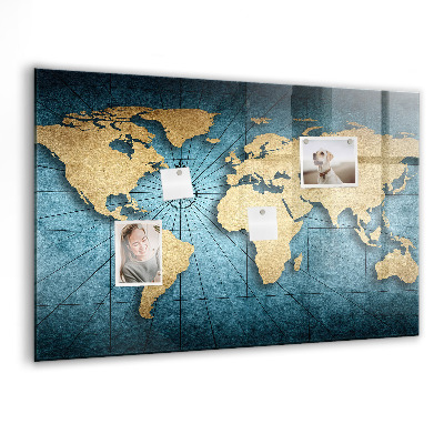 Magnet board 3D-wereldkaart