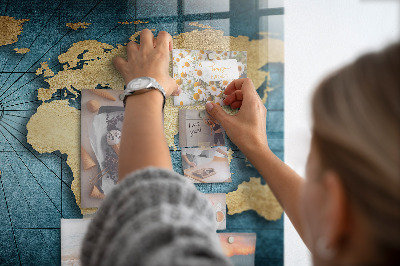 Magnet board 3D-wereldkaart