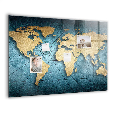 Magnet board 3D-wereldkaart