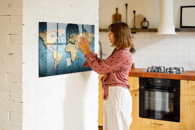 Magnet board 3D-wereldkaart