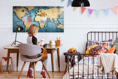 Magnet board 3D-wereldkaart